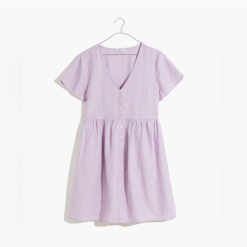 Madewell Linen-blend Alexandra Mini Dress